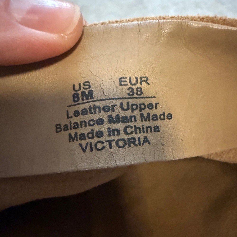 Sam Edelman Camel Suede Tan Knee-High Victoria Boots Size 8 - Picture 11 of 15